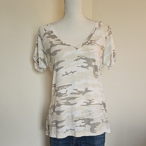Sanctuary Tops - Camouflage V-Neck Women Top